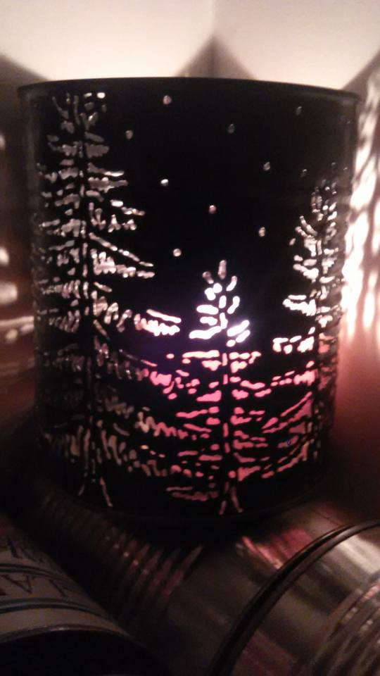 Pine Tree Woodland Luminary Candle Holder