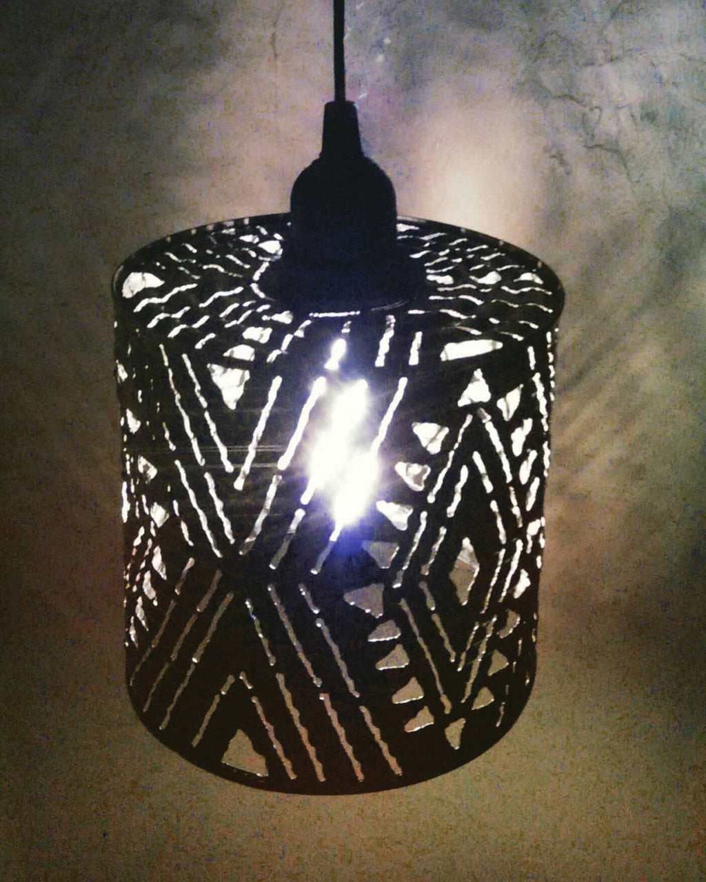African Pattern Shadow Lamp