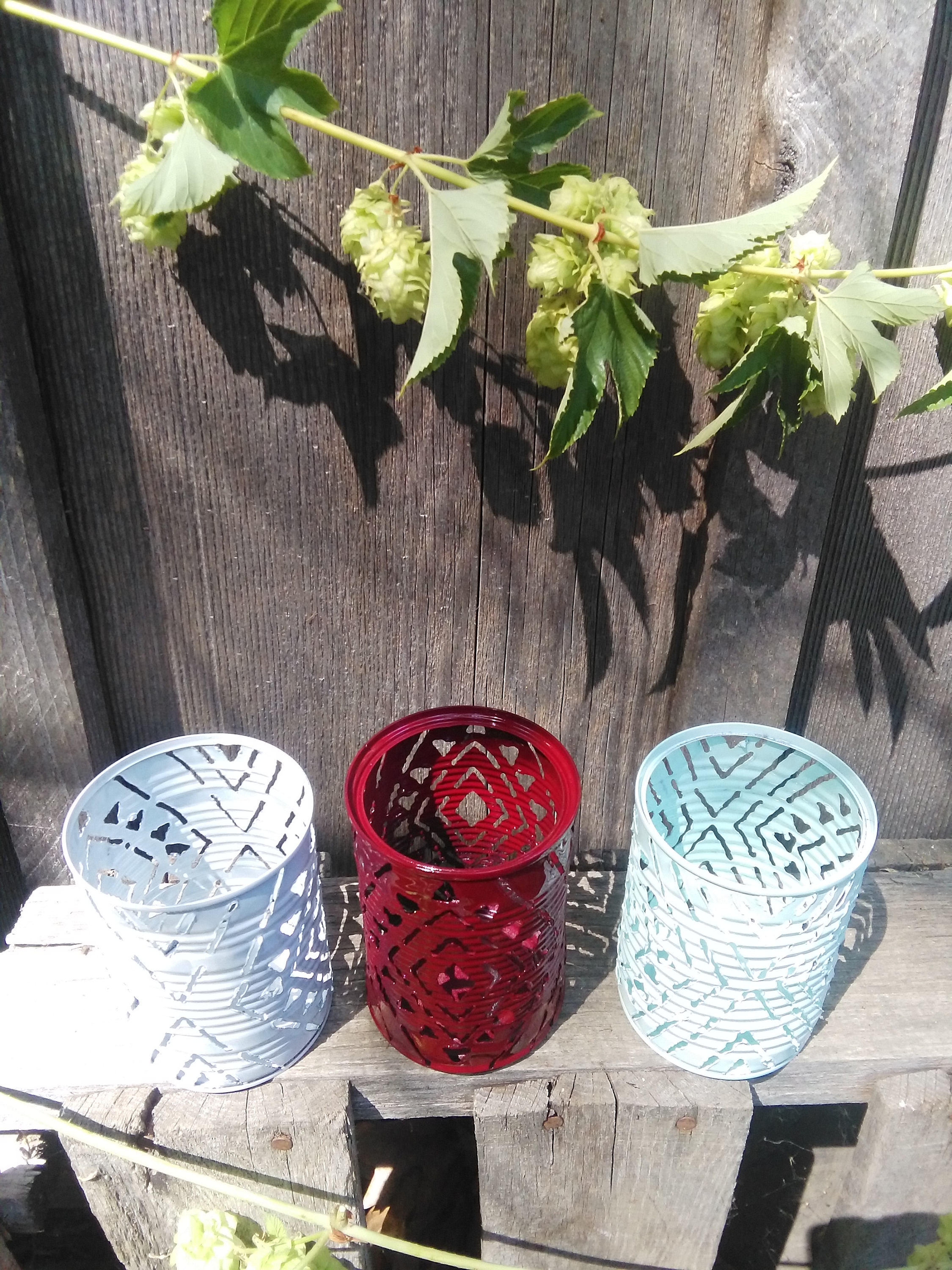 African Pattern Luminary Candle Holder
