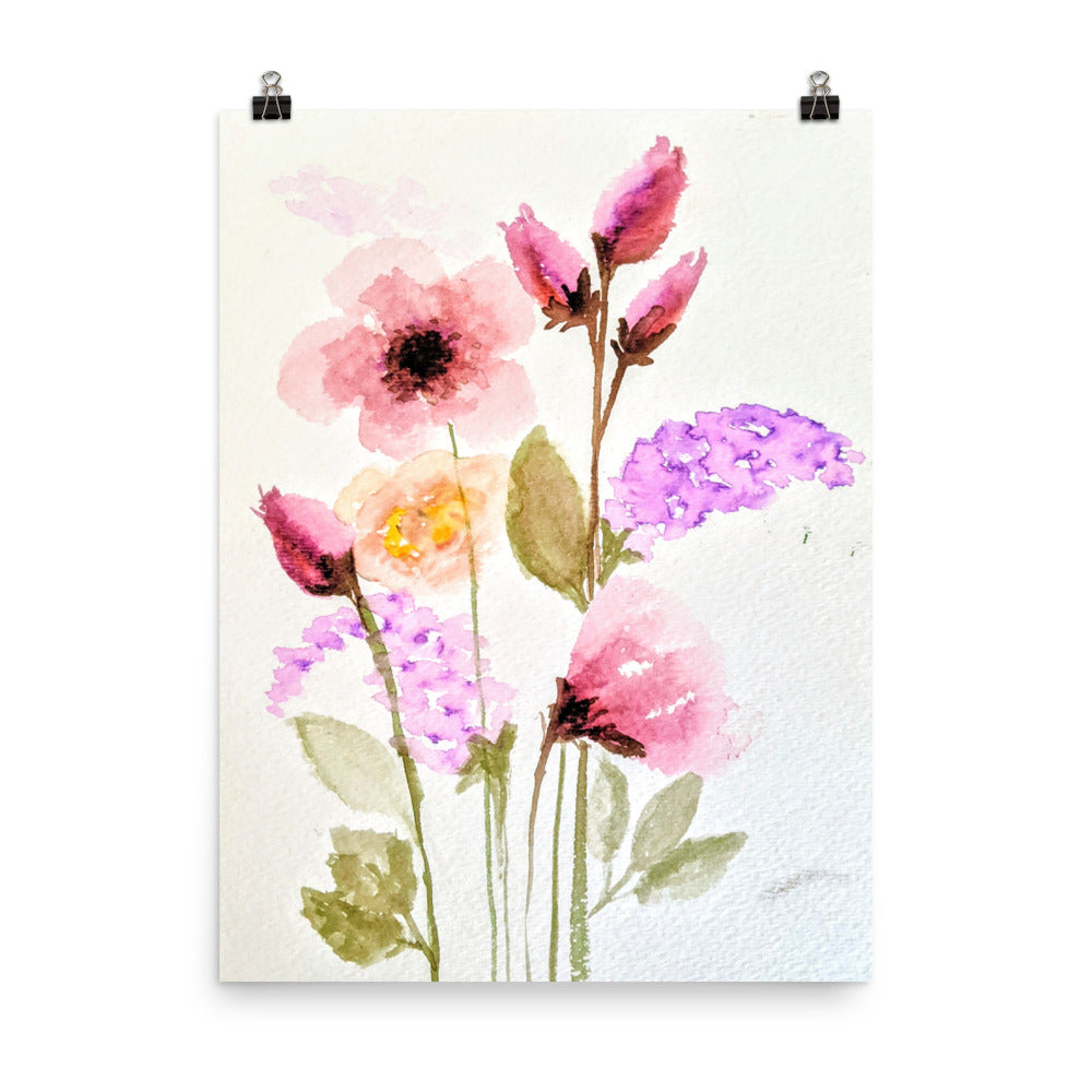 Simple Floral Bouquet Print