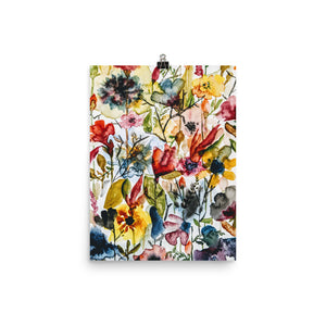 Wildflower Tangle Watercolor Print